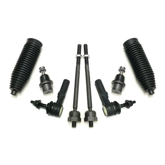 8 Pc Front Suspension Lower Ball Joints Tie Rod Ends Outer Inner   Bellow Boots Steering Set Fits select: 2003-2006 FORD EXPEDITION, 2003-2006 LINCOLN NAVIGATOR