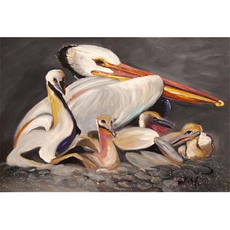 

Caroline s Treasures JMK1026PLMT White Pelicans Fabric Placemat Multicolor