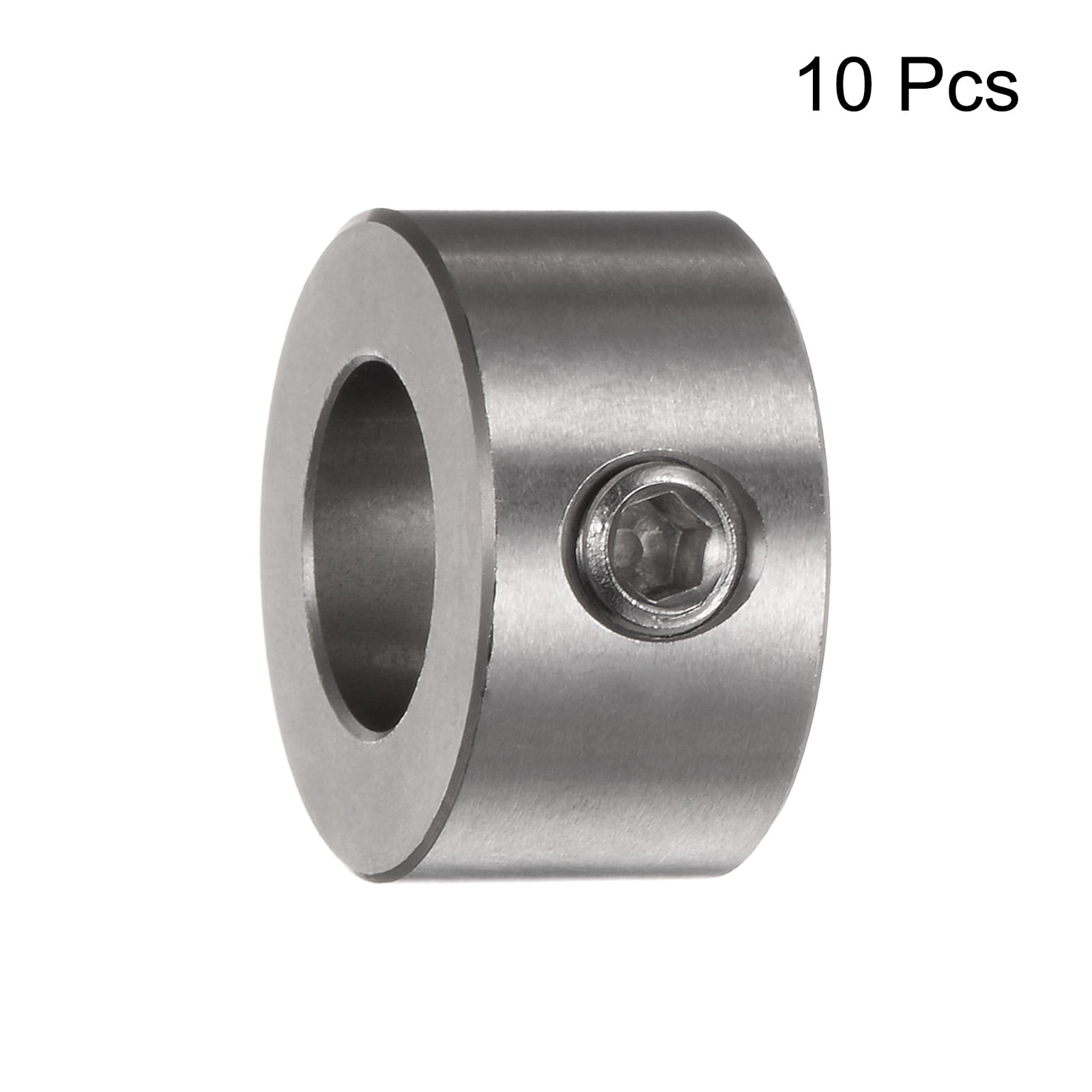 10 Packs Set Screw Collars 12mm Bore Stainless Steel Shaft Collars, 22mm OD, 12mm Width, Gear Stopper Wheel Collar