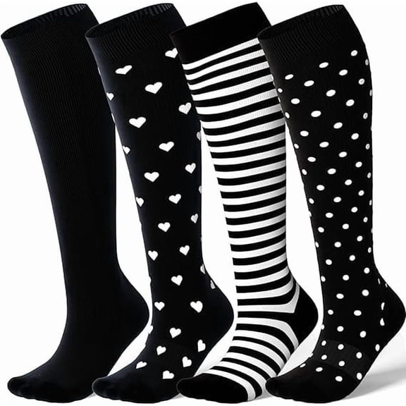 UZMOG 4Pairs Socks for Women & Men for Cycling Athletic Hiking Running