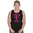 thumbnail image 4 of Breast Cancer Surviving & Thriving Tank Top Tee Shirt Women Brisco Brands L, 4 of 6