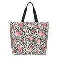 thumbnail image 1 of Disketp Rose Mix Leopard 3 Bolsa Tote Estampada para Mujer, Bolso de Hombro y de Mano para Compras y Viajes, 1 of 8