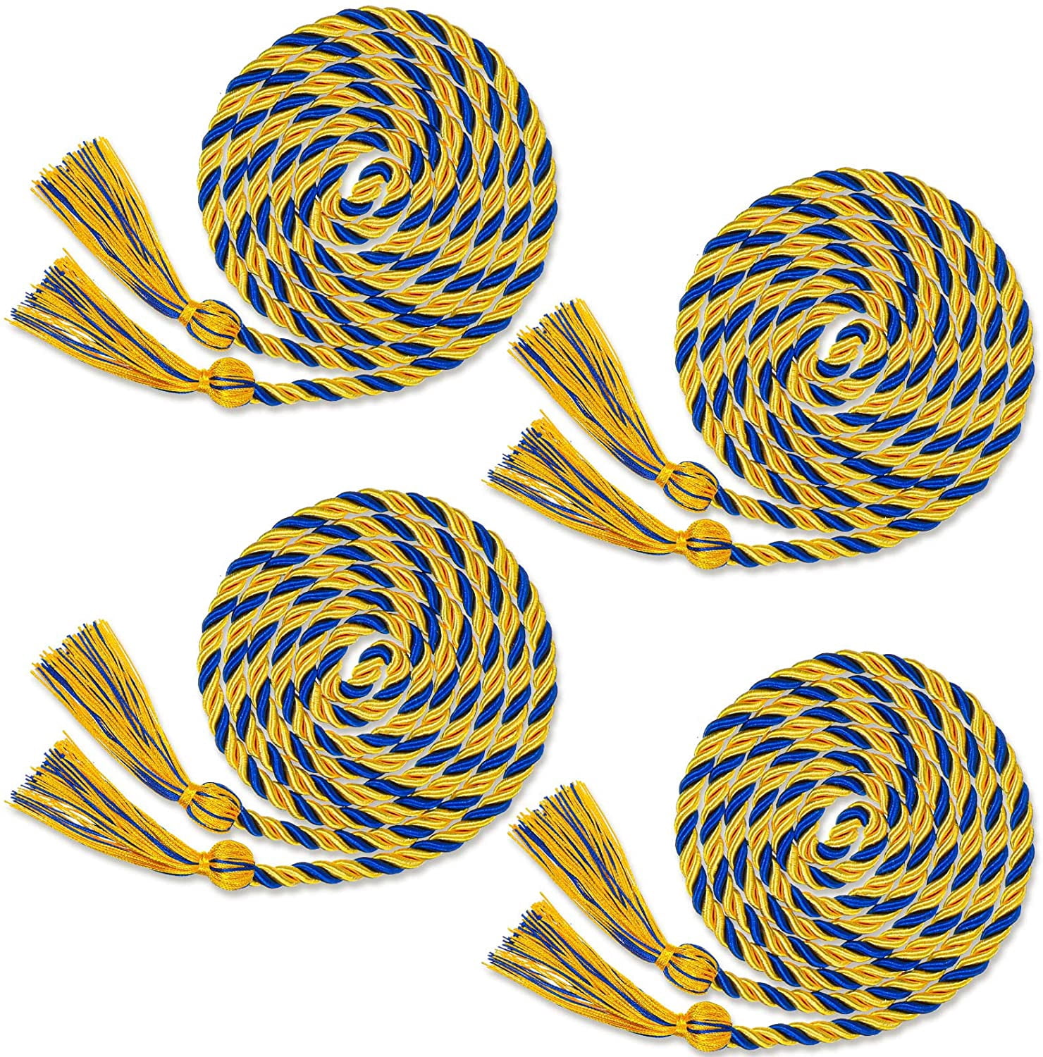 GRADFTY Double Graduation Honor Cords - Braided Cords With Tassels For Graduation Ceremonies