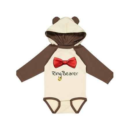 

Inktastic Ring Bearer- red bow tie Gift Baby Boy or Baby Girl Long Sleeve Bodysuit