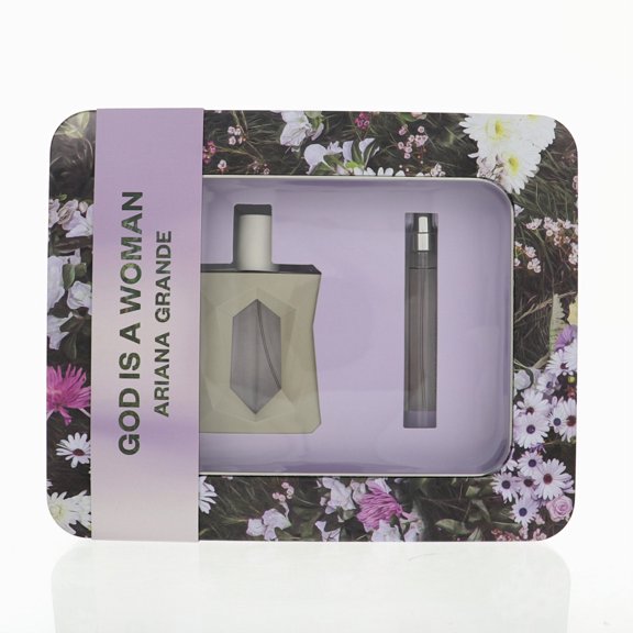 God Is A Woman by Ariana Grande 2 Piece Gift Set - 1.7 Oz Eau De Parfum Spray, 0.34 Oz Eau De Parfum Spray Gift Set for Women