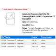 thumbnail image 2 of Automatic Transmission Filter Kit - Compatible with 2008 IC Corporation CE Integrated, 2 of 2