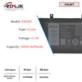 thumbnail image 2 of Batería para laptop RDSJ V0GMT 11.4V 56Wh para Dell G7 17, 2 of 7