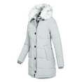 thumbnail image 3 of Wnegstg Women Winter Coat Fashion Hooded Faux-Fur Winter Warm Puffer Long Jacket, 3 of 7