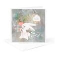 thumbnail image 5 of 3drose, Cute Pastel Watercolor Animal Illustration - Bunny - Easter Wishes, 6 Greeting Cards with Envelopes, 5 of 7
