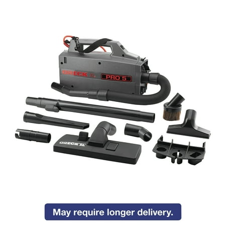 Oreck Commercial Commercial XL Pro 5 Canister Vacuum, 120 V, Gray, 5 1/4 x 8 x 13 1/2
