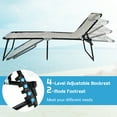 thumbnail image 5 of Costway Folding Lounge Chaise Chair 4 Position Patio Recliner w/Pillow Sunbathe Chair Grey, 5 of 11