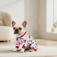 thumbnail image 6 of Christmas Dog Cat Apparel, Winter Holiday Santa C|Ause Apparel Shirt Jumpsuits with Sleeves Soft Warm Pet Clothes for|_Boys_Girls Small Pet Puppies Dog Christmas Gifts(#J03,L), 6 of 7