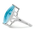 thumbnail image 4 of Sterling Silver Light Swiss Blue Topaz & Diamond Ring. Carat Wt- 16.53ct, 4 of 4