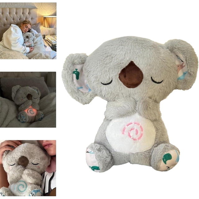 Calming Otter, Anxiety Relief Otter, Portable Sound Machine Baby, Heartbeat Bear for Newborn, Sleep Otter with Music Lights & Rhythmic Breathing Motio