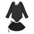 thumbnail image 4 of CHICTRY Little Girls Basic Ballet Dance Costume Long Sleeve Leotard with Wrap Skirt, 4 of 7