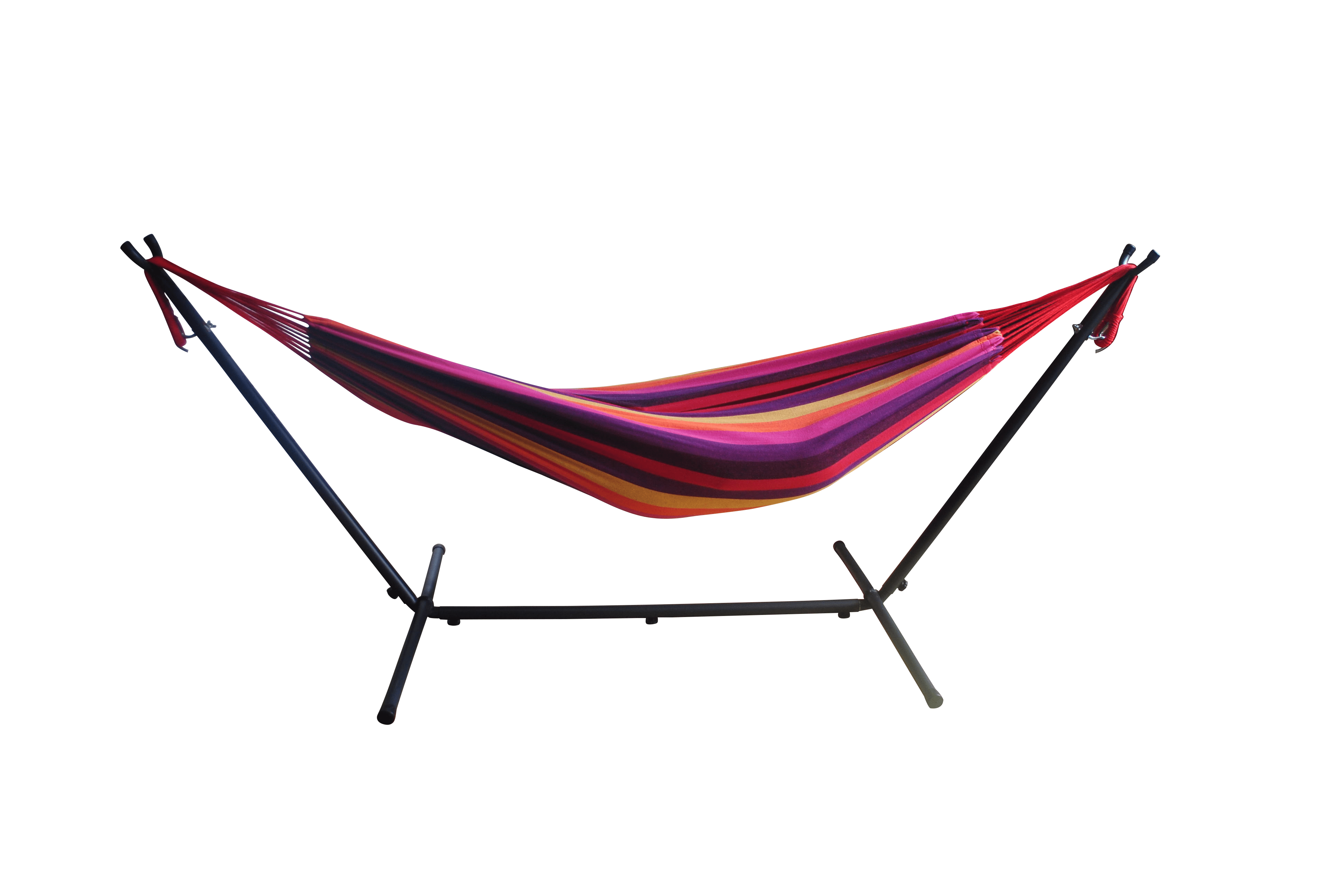 Mainstays Striped Hammock with Metal Stand Deluxe Set Includes Portable Carrying Case by HEBEI TOP ASIAN RESOURCE CO LTD
