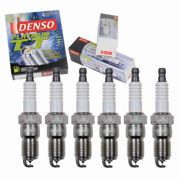 6 pc DENSO Platinum TT Spark Plugs compatible with Chevrolet C1500 4.3L V6 1996-1998
