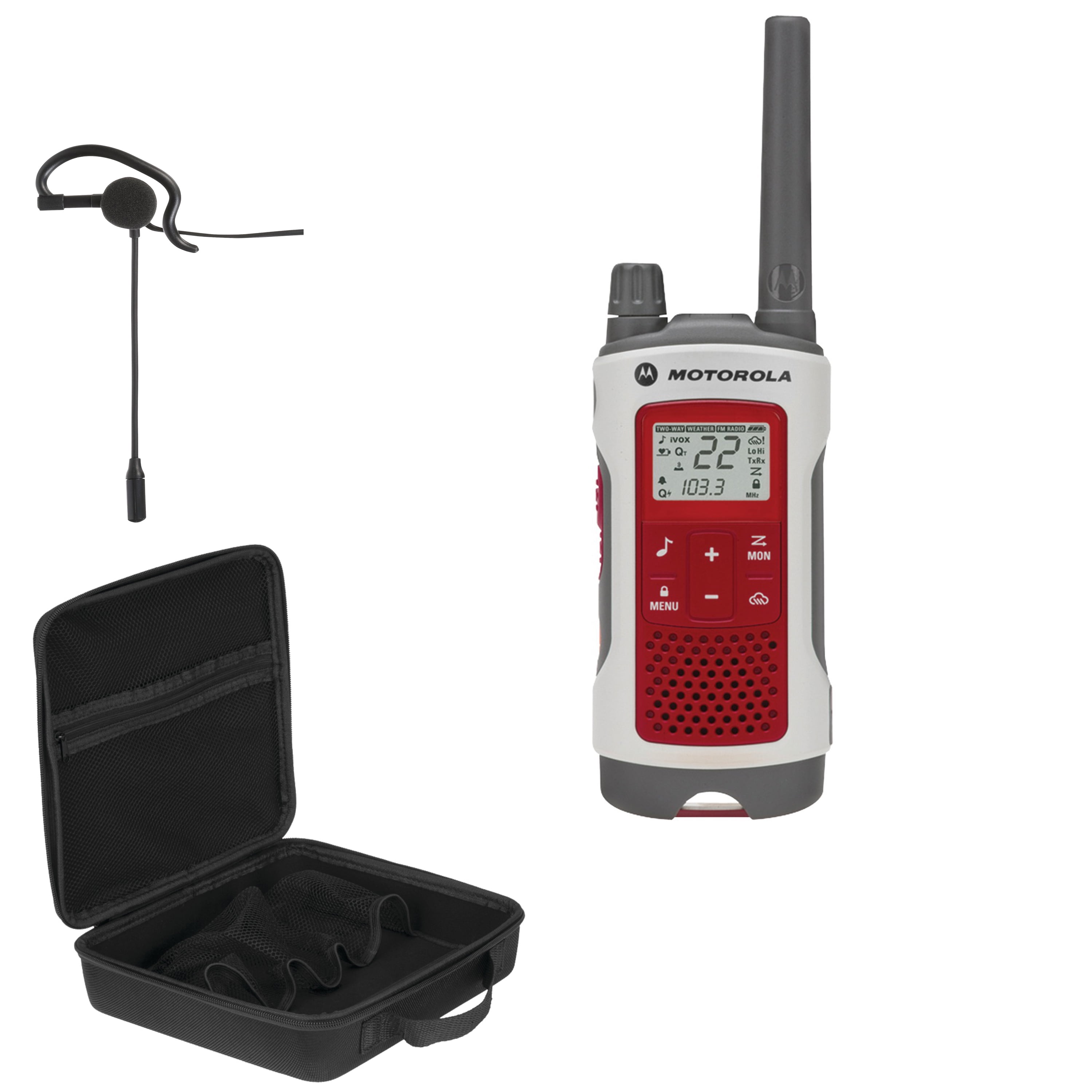 Motorola 35Mile Talkabout T480 2Way Radio, Carry Case & SinglePin