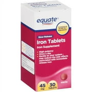 Equate Slow-Release Iron Tablets, 45mg, 30 Count