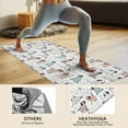 thumbnail image 4 of Cute Dogs Pattern Hot Yoga Mat Towel Non Slip for Hot Yoga - Quick-Drying Yoga Mat Cover with 4 Corner Pockets with Travel Bag - Hot Yoga Towel Non Slip Grip Moisture Wicking Sweat 70"x26", 4 of 6