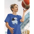 thumbnail image 2 of Lama In Fancy Tuxedo T-Shirt Juniors -Image by Shutterstock,  Small, 2 of 4
