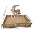 thumbnail image 2 of Wooden Islamic Star Moon Muslim Cake Display Party Supplies Food Holder Ornament Food Tray D, 2 of 8
