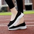 thumbnail image 4 of YOURDIARY Women's Slip On Walking Shoes Breathable Knit Low Vamp Comfortable Non Slip Casual Sneakers, 4 of 8