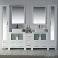 thumbnail image 7 of Sydney 102" w/ Vessel Sinks and Mirror Linen Cabinet (Glossy White), 7 of 7