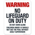 thumbnail image 1 of Maryland No Lifeguard On Duty Sign, Complies With State Of Maryland Pool Safety Code, 24x30 Aluminum, 1 of 1