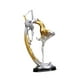 thumbnail image 5 of Estatua de bailarina, adorno de escritorio, artesanía, elegante decoración, figura de bailarina para Oro, 5 of 9