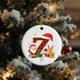 thumbnail image 1 of Adornos navideños acrílicos de 26 letras | Decoraciones navideñas personalizadas con letras | Colgantes navideños ligeros y duraderos con gorros de Papá Noel | Decoración de coronas para el porche, 1 of 6