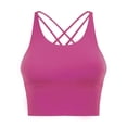 thumbnail image 2 of Womens Sports Bras Thin Shoulder Strap Shock-absorbing Running Fitness Bra Beautiful Back Sexy Yoga Gathering Sports Bra Bras for Women No Underwire HotPink L, 2 of 4