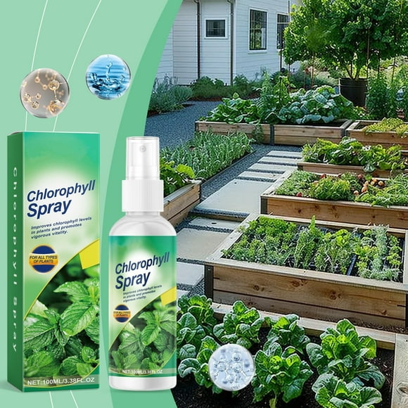 Qaailabf Chlorophyll Spray Nutrient Fertilizer for Flower Plants & Potted Vegetables, Improves Health & Revives Yellow Leaves, Efficient Nitrogen Urea Formula, 100ml