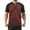 Red, variant on Men's Color Blocked Button Open Neck Pineapple Grid Raglan Sleeves for Men Casual Loose Sports Business Short Sleeved T Shirt,XXL