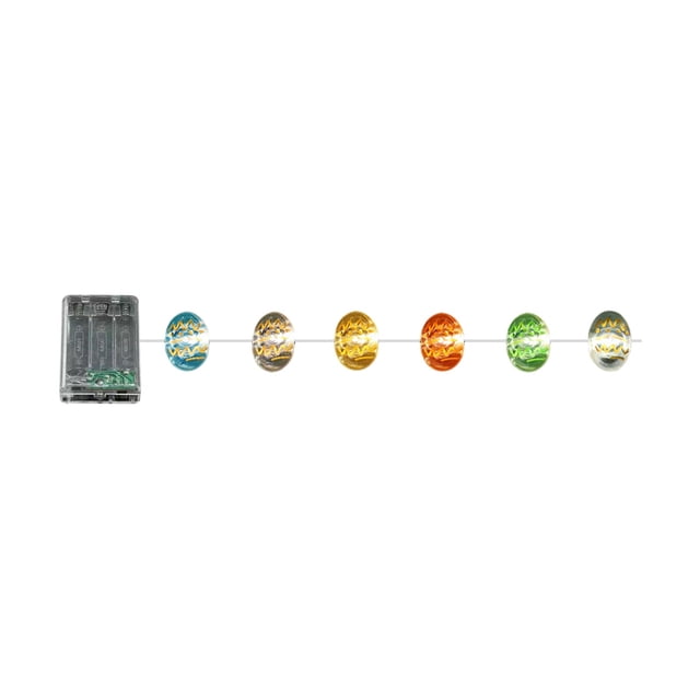 Ohufall Easter LED Egg String Lights Colorful Copper Wire Fairy Lights Battery Operated For Easter Party Decorations And Indoor Displays