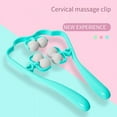 thumbnail image 2 of Cervical vertebra shoulder and neck massage home manual massager hand-held neck clamping device kneading neck relaxation massage (Pink), 2 of 6