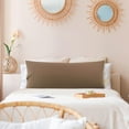 thumbnail image 2 of PiccoCasa Body Pillowcase Soft 1800 Series Microfiber Long Pillow Cover, Queen Brown, 2 of 8
