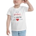 thumbnail image 3 of Im Not Spoiled My Uncle Just Loves Me Cute Toddler T Shirts for Boys Girls (White, 4T), 3 of 5