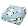 thumbnail image 2 of DouZhe Ultra-Soft Micro Fleece Lightweight Flannel Bed Blanket, Cartoon Baseball Sports Print Cozy Warm Throw Blankets, 40"x30", 2 of 7