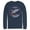 Navy Blue, variant on Men's NASA Space Rocket  Long Sleeve Shirt Black Medium