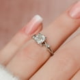 thumbnail image 3 of SOLITAIRE JEWELS 1.0CT Cushion Twig Moissanite Diamond Engagement Ring Solid 14K White Gold, 3 of 3