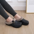 thumbnail image 6 of KAQ Classic Fur Lined Clogs Waterproof Winter Fuzzy Slippers for Women Men Indoor and Outdoor, 6 of 13