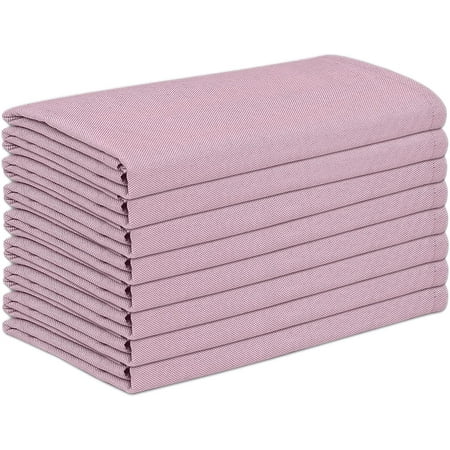 

Ruvanti 12 Pack Cloth Napkins 18x18 Dinner Napkins Table Napkins Poly Cotton Chambray Fabric Napkins for Dinners Parties Wedding Mauve