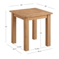 thumbnail image 2 of Pemberly Row Modern Teak Outdoor Square Side Table 22" High in Natural Oil, 2 of 8