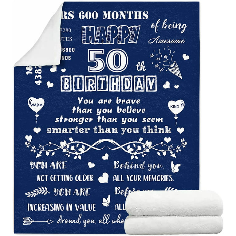 WERTY Birthday Gifts for Women Happy Birthday Blanket 60x 50