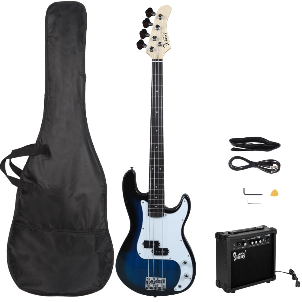 Electric Bass RightHanded GP Bass Guitar Amplifier Set with Shoulder