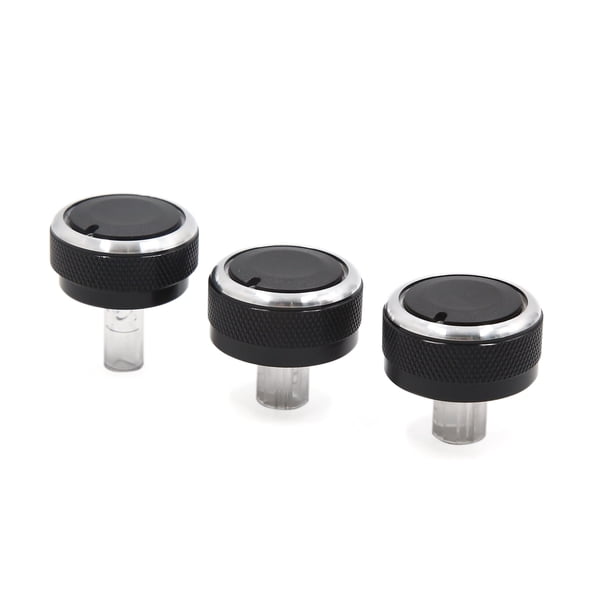 3pzas Negro Perilla del Interruptor del Panel del Aire Acondicionado para Coche