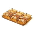 thumbnail image 4 of Plato de frutos secos, bandeja para aperitivos, ideal para bodas, salas de estar y hoteles. 6 cuadrícula marrón, 4 of 8