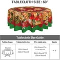thumbnail image 3 of Gingerbread Man Tablecloth Washable Round Table Cover for Kitchen Dining Decoration 60 Inch, 3 of 6