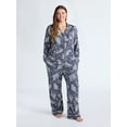 thumbnail image 2 of Joyspun Women’s Dreamy Soft Collection Long Sleeve Top and Pants Pajama Set, Sizes XS-4X, 2 of 5